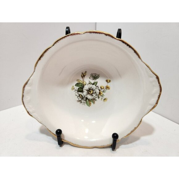 Vintage Royal Tudor 22KT Gold Trim Linda Pattern Bowls Set Of 5 Floral - Picture 3 of 12